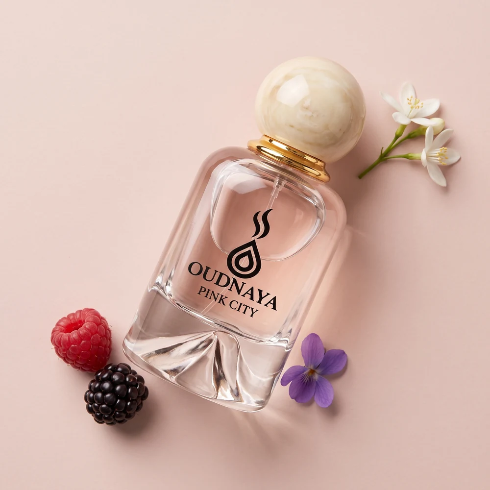 OUDNAYA Pink City perfume with flowers and berries